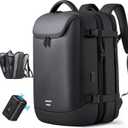 Vacuum Seal Travel Backpack 45L Expandable Air Compression System Water Resistant 17 Inches Laptop Backpack for Women & Men with USB Charging Port - Vacuum Pump Included