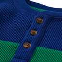 Gymboree,and Toddler Long Sleeve Henley Shirt, Blue Color Block, 12-18 Months