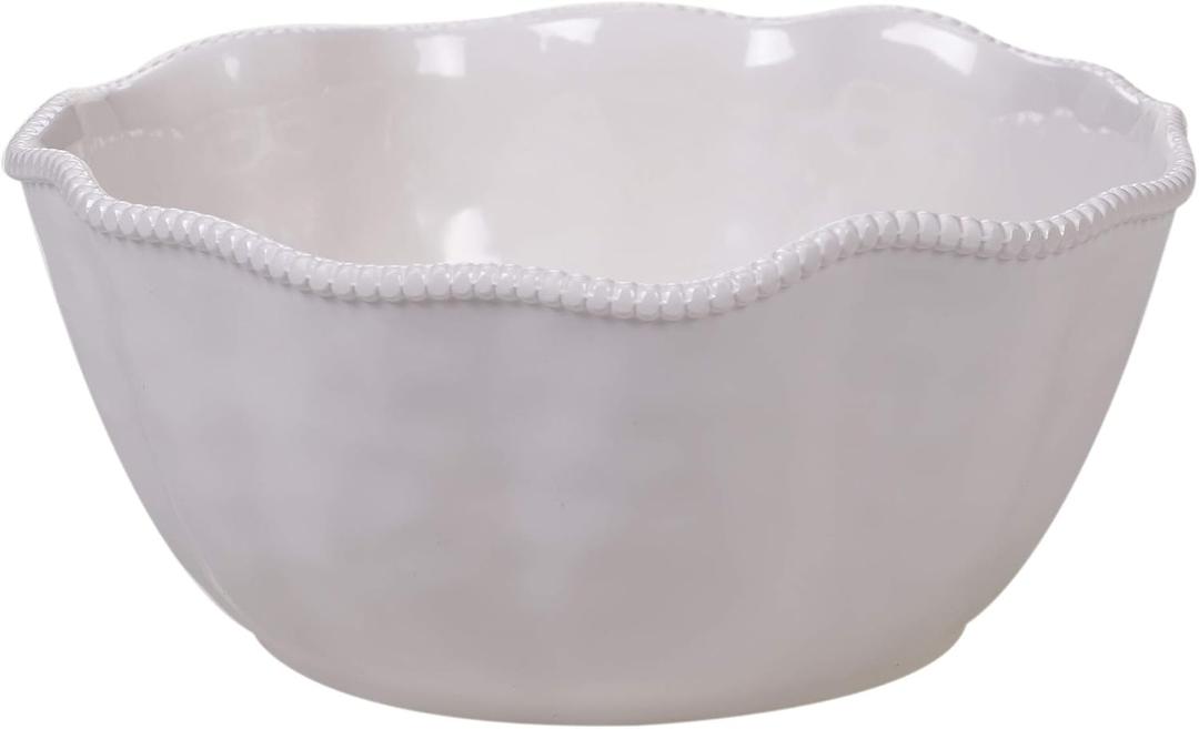 Perlette Cream Deep Bowl 11" x 5"