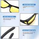 Night Driving Glasses for Men and Women Anti-Glare Night Vision Glasses for Safe Driving at Night