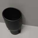TriTrust Exhaust Tip, 2.5-3 inch inlet adjustable,Fit 2.5''/2.75''/3'' Outer diameter Tailpipe, 4.5'' Outlet 7'' Long Muffler Tip, Black Powder Coated Stainless Steel Tail Tip