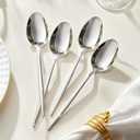 KINGSTONE 12-Piece Dinner Spoon Set, 8.2" Tablespoons Silverware, Premium 18/10 Stainless Steel, Food Grade Serving Spoons for Home and Kitchen, Restaurant Wedding, Mirror Finish & Dishwasher Safe