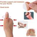 4 x 20 Sheet Thumb Support Tape, Self-Adhesive Thumb Protect Strap Elastic Joint Patch for Joint Support Knuckle Guard Sport Housework