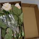 Artificial Realistic Roses Champagne Flowers 24" Real Touch Silk Roses Bouquet Long Stems Rose for Flower Arrangement Fake Roses Decor for Home Party Wedding Table Centerpieces Roses Realistic - 5 Pcs