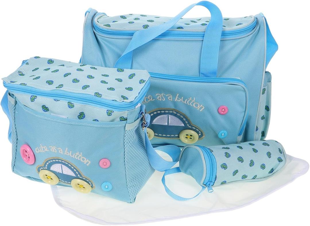 Abaodam 4-in-1 Multi-Function Diaper Bag Tote Set with Large Capacity Includes Diaper Changing Pad Durable Waterproof Oxford for Travel and Everyday Use