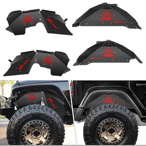 Front & Rear Inner Fender Liners Wheel Cover Fit for 2007-2018 Wrangler JK JKU 4WD (4-Door/2-Door)