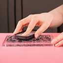 Briartw 7 Pieces Acrylic Stamp Block Clear Stamping Tools Set with Grid Lines for Scrapbooking Crafts Card Making,Clear Acrylic Stamp Block Kit with Grid Lines,Assorted Sizes,Thickness 8mm (7 Pcs Smooth Edge)