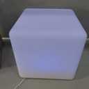 uuffoo 12-Inch LED Cube Chair Light Seat, Stool Side Table RGB LED Light Cube, 2 in 1 Solar & USB Charging, IP44 Waterproof Suitable for Bedroom Patio Pool Decorative Lighting