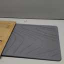 Stone Bath Mat, Diatomaceous Earth Shower Mat, Non-Slip Super Absorbent Quick Drying Bathroom Floor Mat, Natural, Easy to Clean (23.6 x 15.35 Darkgrey)