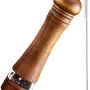 Pepper Grinder Salt Grinder Wooden Pepper Mill Grinder w/Adjustable Coarse, 8 inch Tall Wood Refillable Manual Pepper Grinder Mill Peppermill for Black Peppercorn, Easy Clean w/Cleaning Brush