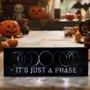 MUMTOP Lighted Moon Phase Decorations, Crescent Night Lights Ramadan Decor Battery Operated Moon Phase Lamp for Birthday Party Halloween Christmas Indoor Home Room Decor