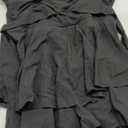Fixmatti Women Boho Romper Off Shoulder Ruffle Chiffon Shorts Jumpsuit Playsuits (Black) XL 