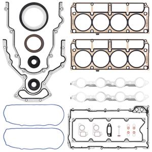 AUTOBABA GEN 3 III LS Gasket Set Kit & LS Head Gaskets Compatible with 1999-2010 GM Chevy Silverado GMC Sierra 1500 2500 Engine LS1 LS6 LQ4 LQ9 4.8L 5.3L 5.7L 6.0L Replace# 12558178 12551933 12611384