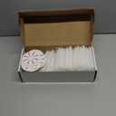 150 Church Candles with Drip Protectors for Devotional Candlelight Vigil Service, Box of 150 Candles, Unscented White 5" H X 1/2" D, No Smoke