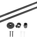 36 Ceiling Support Rod for 1 Inch Outside Diameter Shower Curtain Rod,2-Piece Stainless Steel Structure,Can Be Cut from 36 Inch to 3 Inch (Matte Black)