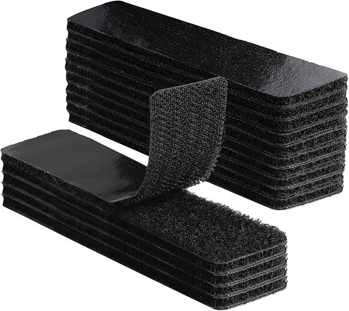 Sew on Hook and Loop Tape 2 Inch Wide,6.5 Feet NonAdhesive Back Hook and Loop Strips Sewing Fastener Fabric Fastener Non Adhesive Interlocking Tape Black