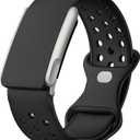 omee Silicone Sport Band Compatible with Whoop 5.0 Band Strap Men Women, Breathable Sport Adjustable Waterproof Replacement Wristbands Straps for Whoop 5.0 Silicone Bands (Black)