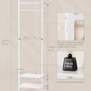 YMYNY Coat Rack Wall Mounted, 70.87H Clothes Garment Rack, Freestanding Tall Closet Organizer,Industrial Clothes Stand for Entryway Hallway Bedroom White UHGR003W