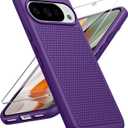 FNTCASE for Google Pixel 10-Pro-XL Case: Pixel 9 Pro XL Shockproof Protective Lightweight Duty Cell Phone Cover Rugged with Non Slip Textured Back - Military Protection Bumper Tough, Purple