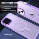 4 x Hython Case for iPhone 15 Plus Case Magnetic Translucent Matte Phone Cases 6.7" [Compatible with MagSafe] Thin Slim Fit Shockproof Bumper Hard Protective Cover for Women Men Girls, Light Purple