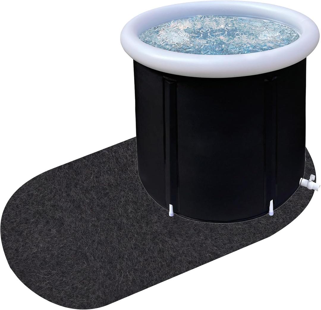 Ice Bath Mat,Cold Pod Mat for Ice Bath Tub-Cold Cold Plunge Mat 4.59X3.28FT for Underneath of Ice Baths