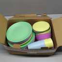 Homienly 40-Piece Kichen Dinnerware Set, Wheat Straw Dinnerware Set, Plates, Bowls, Drinking Cups, Service for 8, Dishwasher & Microwave Safe Dish Set, Unbreakable Plates and Bowls Set - Memphis