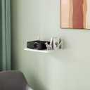 Small Mini Projector Shelf, Modem Shelf, Router Shelf, Floating Projector Wall Mount, Projector Shelf for Wall, Holder Stand Accessories White