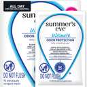 Summer's Eve Ultimate Odor Protection Daily Feminine Wipes, Gentle pH-Balanced Formula with Boric Acid Cleanses & Removes Vaginal Odor, Individually Wrapped Body Wipes, 12 Count