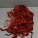 Long Red Wigs with Bangs 26Inch Wavy Curly Hair for Women Tangle Free Soft Natural Looking Premium Heat Resistant Protein Fiber Daily Party Use