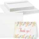Prudiut 20 Sets Watercolor Cards with Envelopes, 140 lb/300 GSM Watercolor Paper Cards, 4x6 Inch Foldable Blank Cards and Envelopes for Greeting Card, Wedding Invitations, Thank You Card