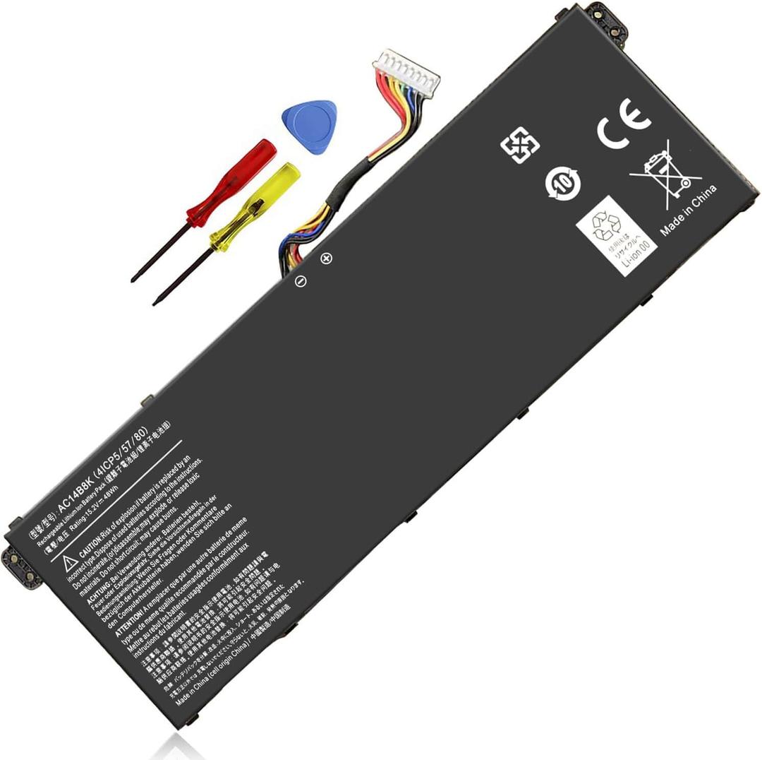 AC14B8K 4ICP5/57/80 Battery for Acer ASPIRE 5 A515-51 V3-372T R5-571T R7-371 ES1-511 ES1-512 ES1-531 ES1-711-P1UV Nitro 5 AN515-51 Spin SP111-31 Chromebook CB3-531 CB3-531-C4A5 CB5-571 Swift 3 SF314