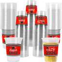 Gatherfun Class of 2026 Celebration - 100 Pcs 16oz Red Graduation Plastic Cups for Sturdy & Durable Drinkware for Grad Festivities | Essential Graduation Party Supplies & Decorations