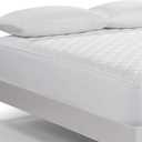 Serta Air Dry Extra Comfort Plus 100% Cotton Fabric Quilted Mattress Pad, Cooling and Breathable Mattress Cover, Moisture Wicking Protection with 18" Deep Pocket, Full, White