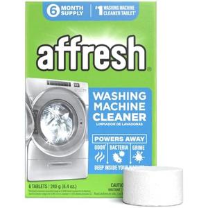 Affresh Washing Machine Cleaner, Helps Power Away Odor Causing Bacteria & Grime Deep Inside Pump, Valve & Hoses, 3 Time Release Tablets, 6 Month Supply