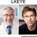LKEYE Bifocal Reading Glasses Men Blue Light Computer Readers Clear Top Designer Metal Frame Fashion Spring Hinge Eyeglasses