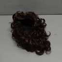 FantaLook 80s Long Curly Vintage Cosplay Wig with Bang for Women 60 70s Queen Costume for Halloween Party (Brown)