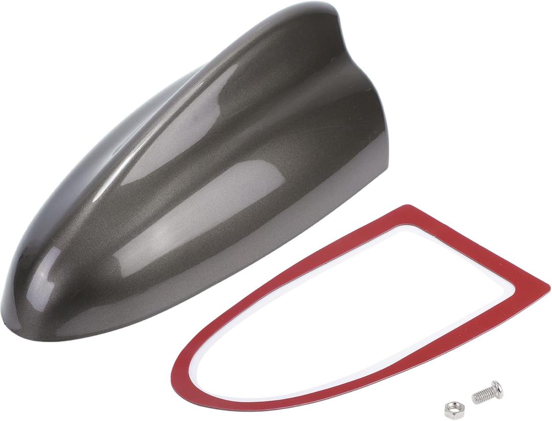 Shark Fin Antenna Cover, AM/FM Signal Roof Aerial Universal for Car Auto SUV Truck ABS Material with Adhesive Base Brown