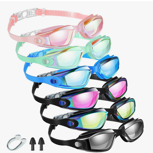 Flutesan 6 Pack Swimming Goggles Adult Kids Anti Fog Pool Goggles with Ear Plugs Nose Clip No Leaking Full Protection