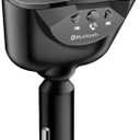 12-24V Car Cigarette Lighter Splitter, Bluetooth5.0 Adapter for Car [Voltage Detection], 2-Socket Cigarette Lighter Adapter Dual USB QC3.0 &PD Fast Car Charger FM Transmitter