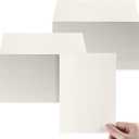 Geosar 300 Sets Linen Cardstock Invitation Cardstock Heavyweight Printer Paper 92lb 250gsm Index Cards for Printer Cover Postcards Blank Flash Note Greeting(Beige)