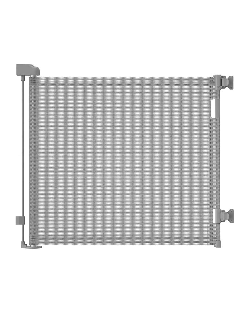 Retractable Baby Gate,Mesh Baby Gate or Mesh Dog Gate,33" Tall,Extends up to 55" Wide,Child Safety Gate for Doorways, Stairs, Hallways, Indoor/OutdoorGrey,33"x55" (33x55 Inch, Gray)