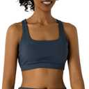 Womens Sports Bra Padded Crisscross Back Medium Support Sports Bras with Removable Cups for Workout Yoga (XS)