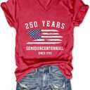 Womens Short Sleeve V Neck T-Shirt Summer Top Basic Casual Tee 2026 (M)