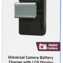 ZGear Universal Camera Battery Charger With LCD Display, 3 Watt, Folding AC Plug