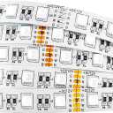 BTF-LIGHTING 5050 RGBW RGB+Cool White(6000K-7000K) 4 Colors in 1 LED Tape Light DC12V 5m 16.4ft 60LED/m Multi-Colored IP30 White 12mm PCB for Bedroom Kitchen Home Decoration(No Adapter or Controller)