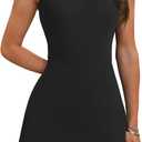 NIASHOT Black Athletic Golf Dress for Women Spring Tennis Bodycon Workout Active Skort Dress Casual Graduation Date Summer Outfits Built in Shorts with Pockets 2026 A-Black L