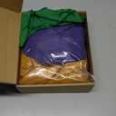 VitalCozy 7.2ft Arch Backdrop Cover Spandex Fitted Arch Stand Covers Round Top Backdrop Cover for Party Photoshoot Decorations (6,5,4ft, Mardi Gras)