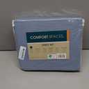 Comfort Spaces 100% Cotton Sheet Set Breathable, Lightweight, Soft with 12" Elastic Pocket Fits up to 14" Mattress, All Season Cozy Bedding, Matching Pillow Case, Twin Blue 3 Piece