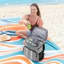 Insulated Backpack Cooler - 54 Cans, 24 Hour Cooling, Wider Straps, Lightweight Leak Proof Liner, Portable Cooler Backpack Bag for Men Women Beach Picnic Travel Lunch Camping - Everlasting Comfort (Gray)