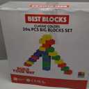 Best Blocks Big Blocks Set, Large Building Blocks for Ages 3 and Up, 100% Compatible with All Major Brands, Classic Colors, 204 Pieces